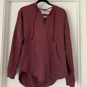 Purple Lace Up Hoodie